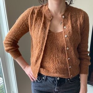 Mango MNG Knitted Cardigan Tank Set Size XS